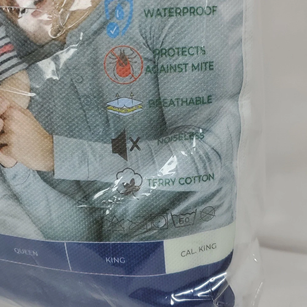 Mercery Waterproof Mattress Protector - Turkish Terry Cotton - CAL KING